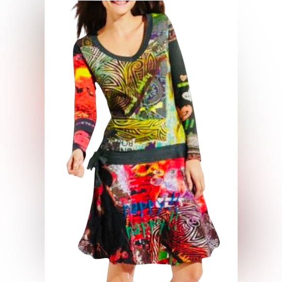 DESIGUAL X JEAN PAUL GAULTIER Y2K VINTAGE 90’s HAPPY DRESS. - Picture 1 of 10